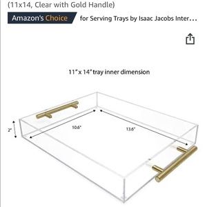 Isaac Jacobs Clear Acrylic Serving Tray